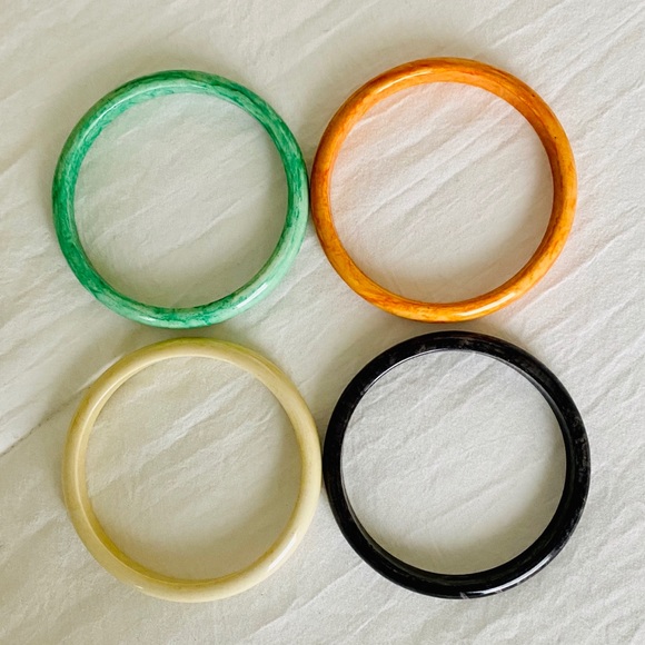 "Marbleized" Stacking Bracelets - Set of 4!!! - Picture 7 of 7